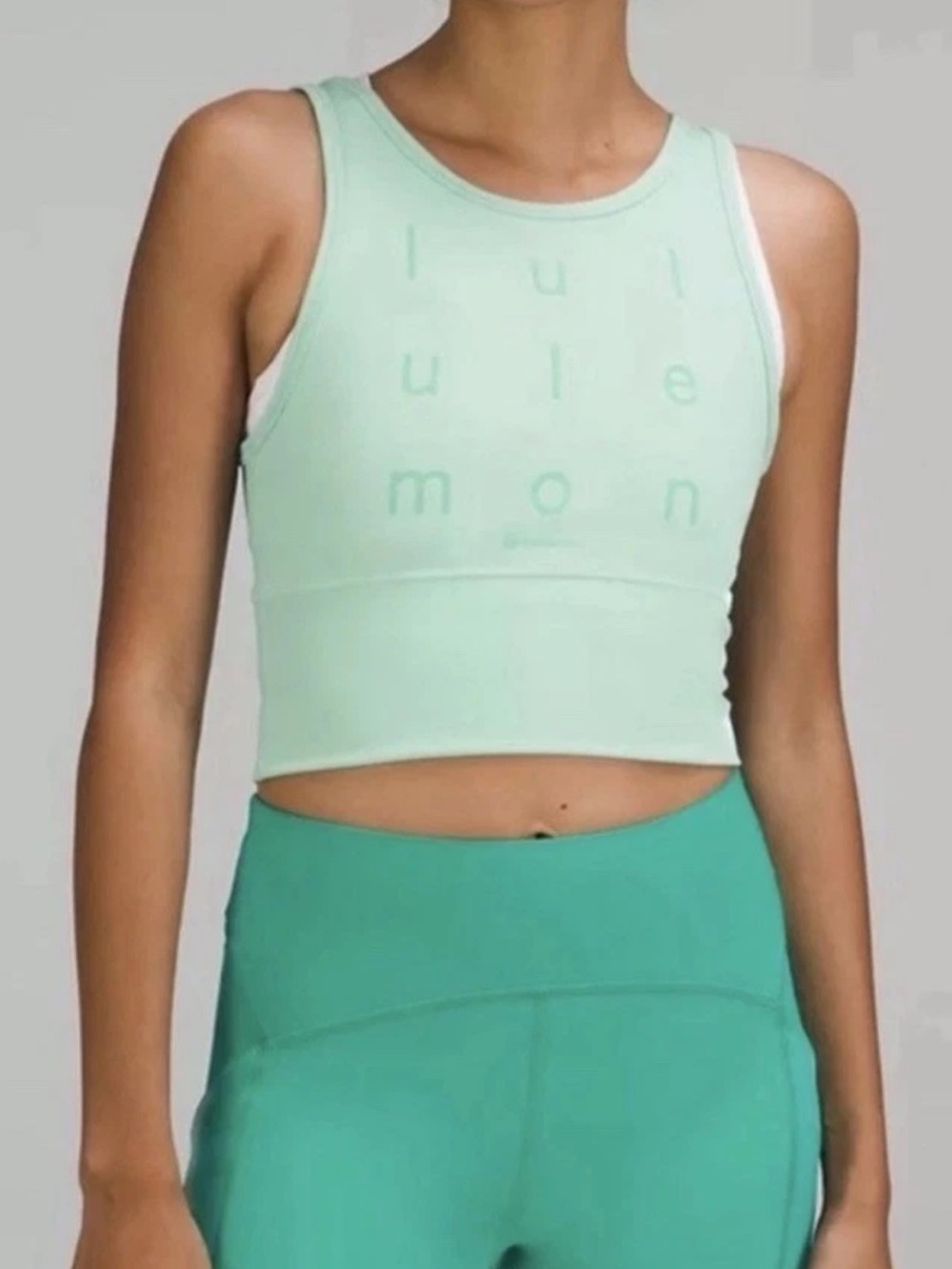lululemon athletica Mint Green Fitted Cropped Tank size 0